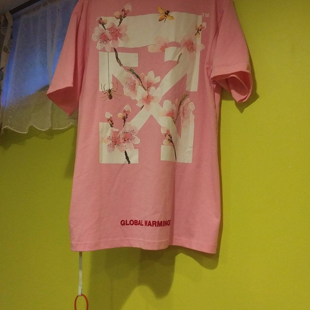 Men's off white global warming  t-shirt